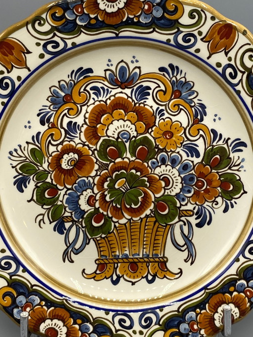 Assiette décorative, Flora Ceramics, Delft polychrome, panier à fleurs peint à la main – servies (photo 2 of 4)