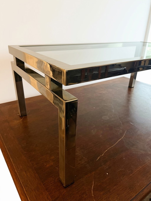 Mesa de centro cromada estilo Belgo Chrom
