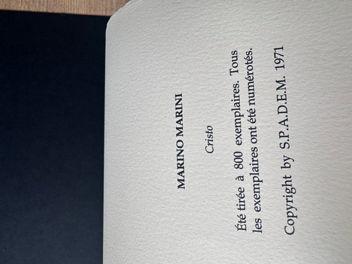 Magnifique lithographie de Marino Marini. Publiée en 1971 par S.P.A.D.E.M. à 800 exemplaires.