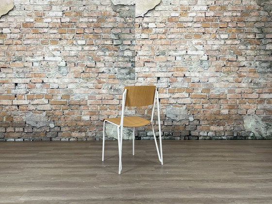 HAY Petit Standard Set of 6 - Wood/White | Daniel Rybakken, Dining chairs, Metal, Brown (photo 6 of 15)