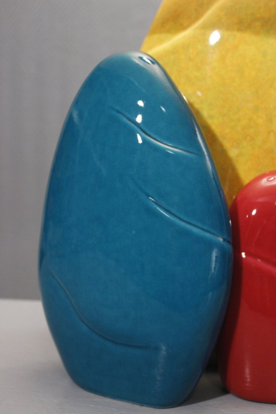 Image 1 of François Chatain - Grande lampe menhir vintage design post-moderne France 1990s