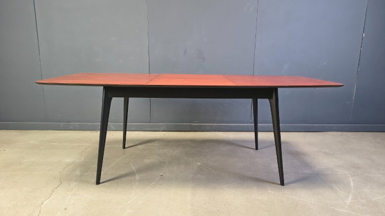 Image 1 of Uitschuifbare eettafel van Alfred Hendrickx voor Belform, jaren 1950.