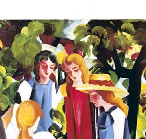 August Macke – Cuatro muchachas (1912) | Póster de arte expresionista