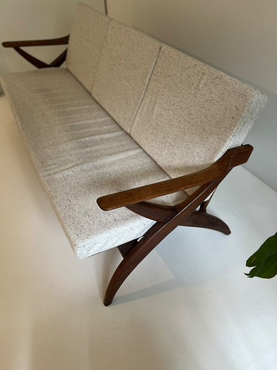 Divano Topform Mid-Century Modern – Divani 3 posti, Textile, Wood (photo 2 of 7)