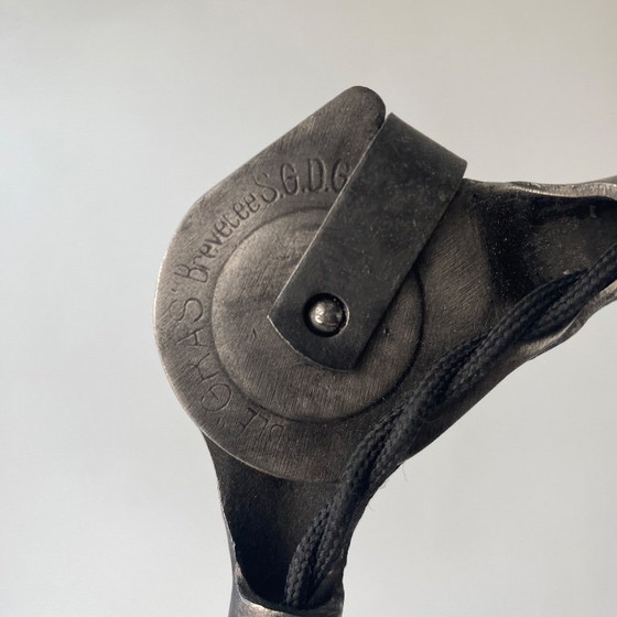 Image 1 of VECCHIA APPLIQUE INDUSTRIALE LAMPE GRAS RAVEL N° 202