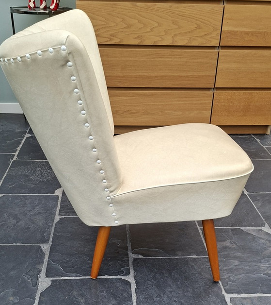 Image 1 of Cocktail-Sessel, cremefarben, 1950er Jahre