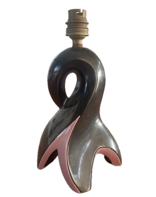 Modernist glazed ceramic lamp base from the 1950s