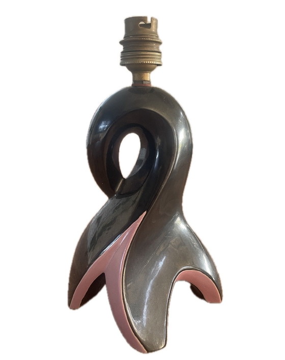 Image 1 of Modernist glazed ceramic lamp base from the 1950s