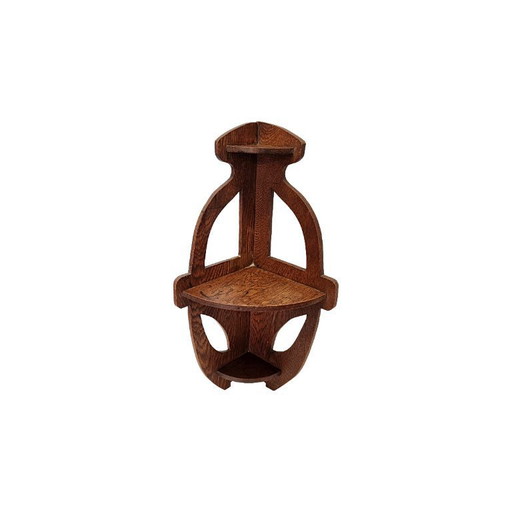 Alte antike Eckwandkonsole aus Eiche, Anfang des 20. Jahrhunderts