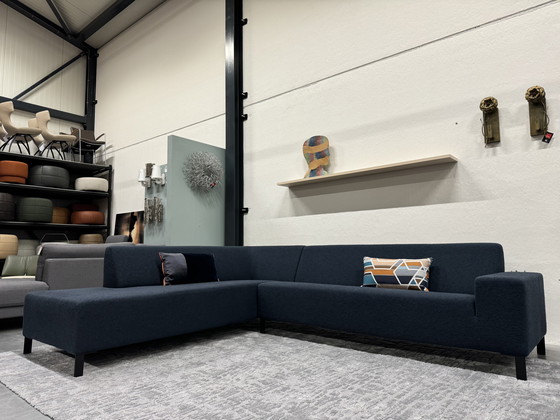 Image 1 of Gelderland 6511 Sofá esquinero de tela azul Sofá de diseño 293x240