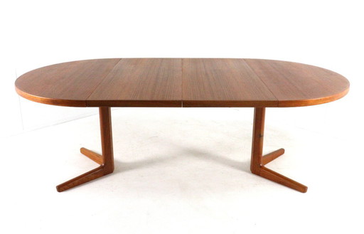 Vejle round 2x extendable dining table vintage Danish