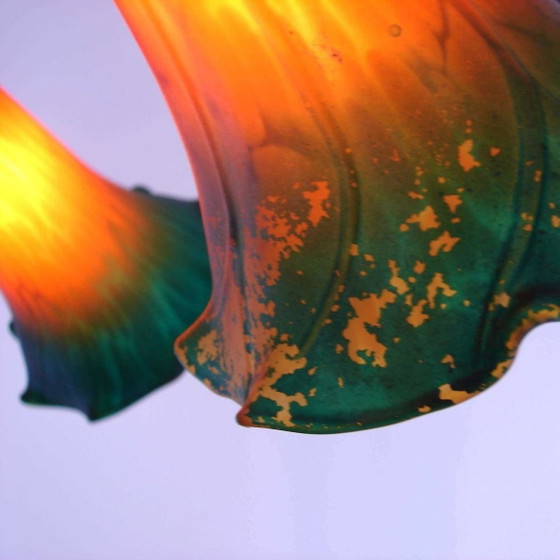 Image 1 of Large Art Nouveau Lily Floor Lamp in Tiffany Style | 10 Light Points | Paste Glass
