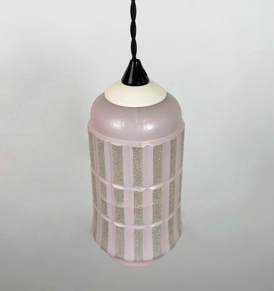 Image 1 of Vintage Glass Ceiling Light, 1970s