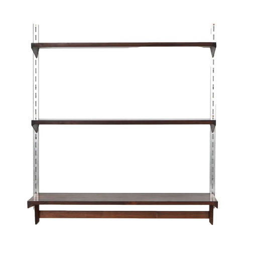 Scaffalatura modulare in palissandro, design danese, anni '60, designer: Kai Kristiansen