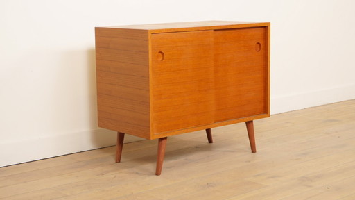 Vintage Cabinet With Sliding Doors | Audio Furniture | Teak