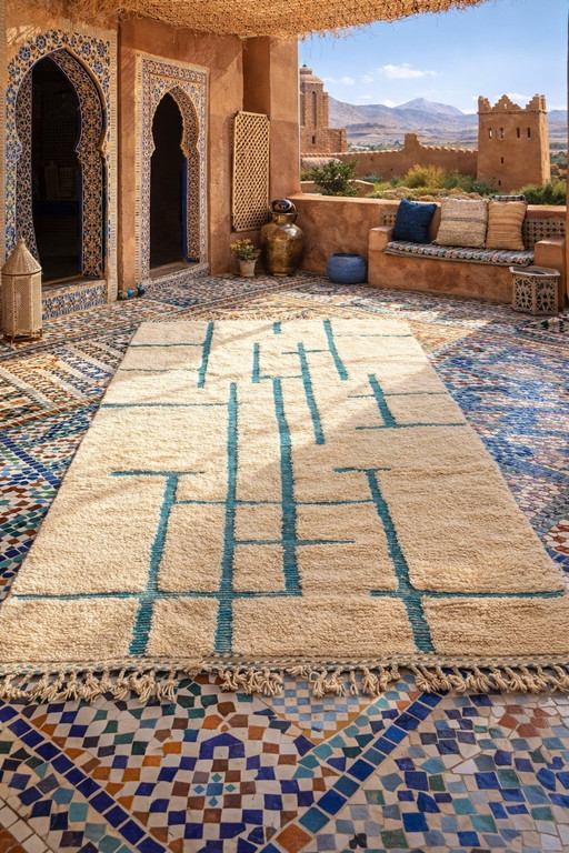 Authentic Berber Carpet from the Atlas Mountains – Handmade Story of Moroccan Tradition (284 X 198 Cm)