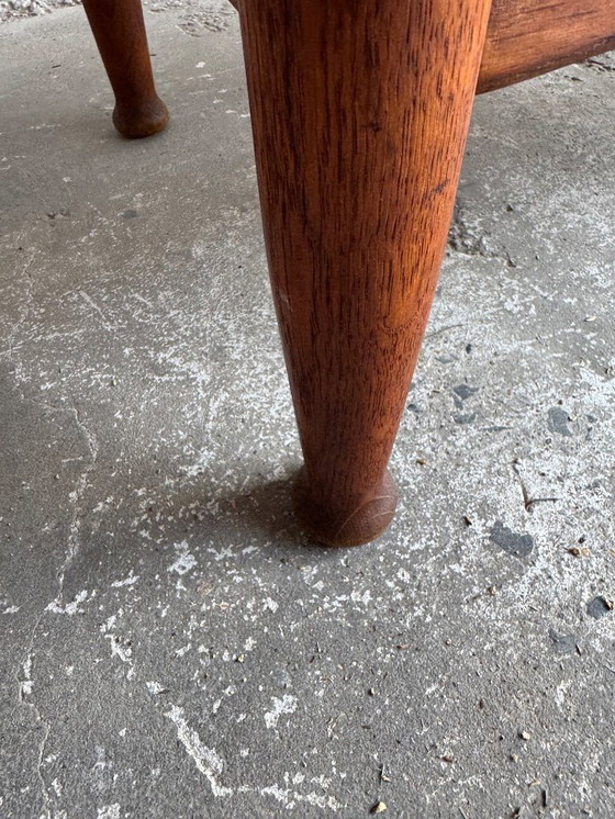 Image 1 of Vintage Oak Coffee Table with Slate Top  