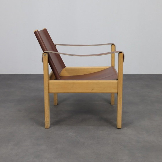 Image 1 of Set van 2 loungestoelen in teak en zadelleer van Karl Heinz Bergmiller voor Escriba, Brazilië, jaren 1970