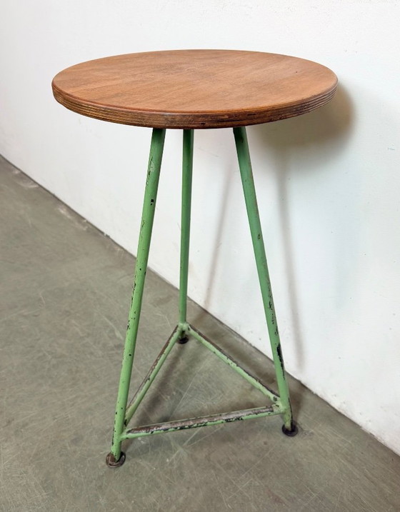 Image 1 of Green Industrial Workshop Stool, 1960s