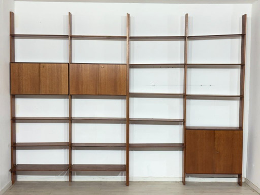 Modulares Mid-Century Wandregal von interna / Teak-Regalsystem 60er Jahre – wandrek, Wood