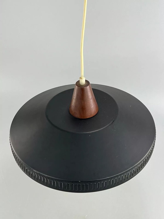 Image 1 of Lámpara de techo de los años 60 y 70, lámpara colgante de chapa metálica, diseño de la era espacial.