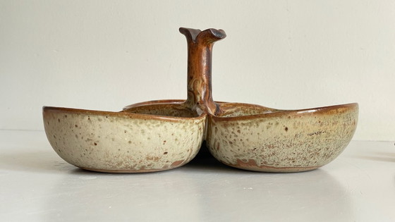 Image 1 of Piatto da antipasto in gres smaltato vintage