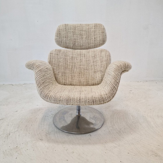 Image 1 of Fauteuil vintage avec ottoman par Pierre Paulin pour Artifort, 1980