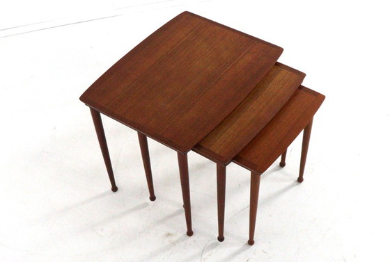 Image 1 of Jørgen Aakjær Jørgensen for Møbelintarsia nesting tables vintage Danish design