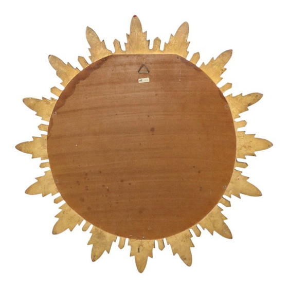 Bladgoud Zonnespiegel Sunburst Spiegel Hars 56cm – Plastic, Glass (photo 21 of 24)