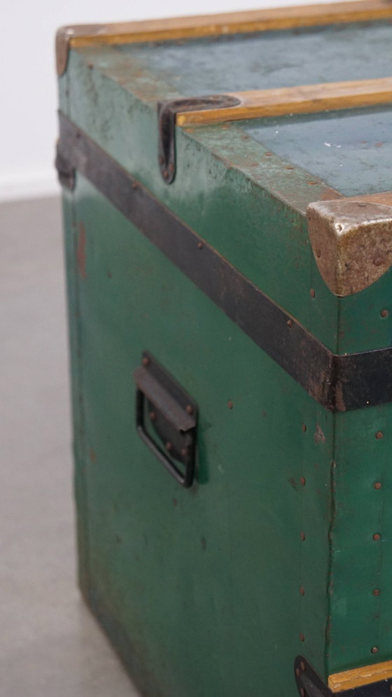 Image 1 of Original antique travel chest / coffee table from the early 1900s with handles