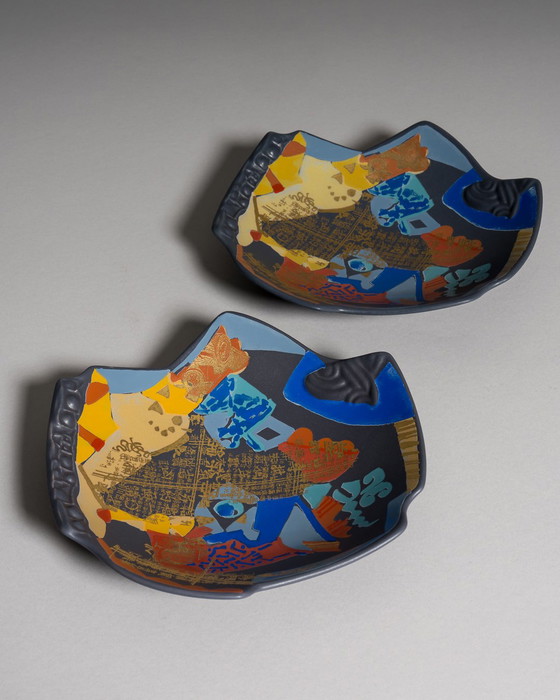 Image 1 of Gilbert Portanier for Rosenthal Studio-Line "Le Midi" Twin Plates, 1980s