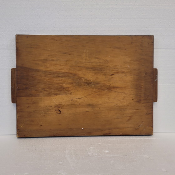 Image 1 of Bandeja Art Déco, Marquetería Y Cristal, 1950 – Francia