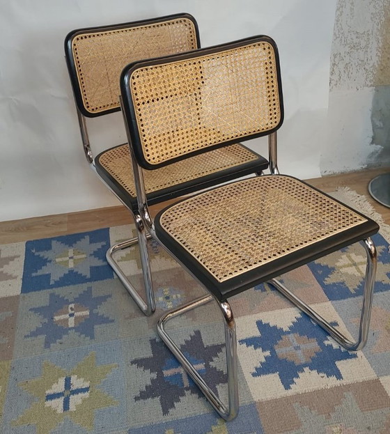 Image 1 of Sedia Cesca B32 vintage nera di Marcel Breuer, Italia
