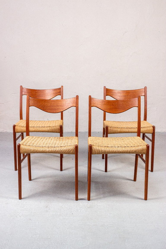 4 sedie Arne Wahl Iversen in teak, design danese, metà secolo, anni '60 – Glyngore Stolefabrik (photo 10 of 18)