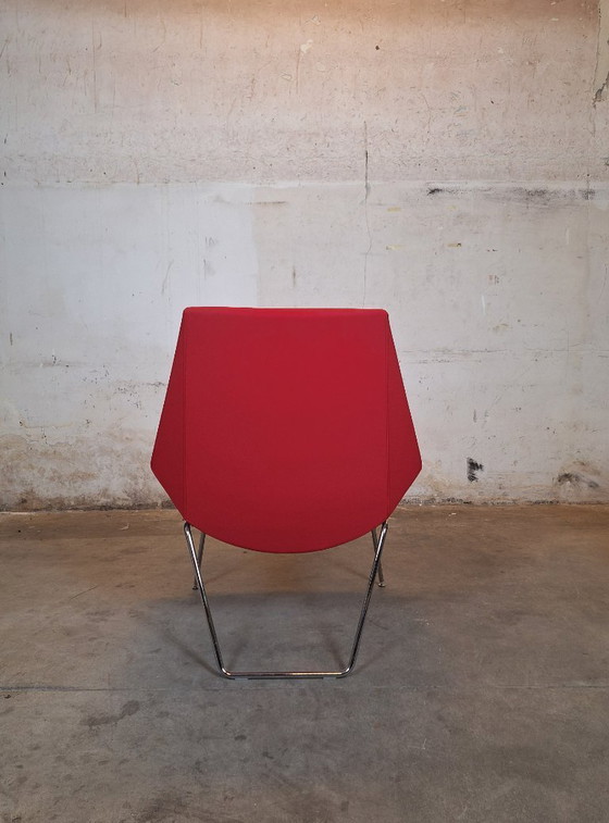 Image 1 of Kastel Red Lounge Chair – Moderner Sessel aus Polypropylen mit Chromakzenten