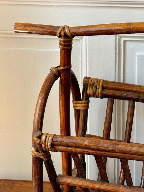 Rattan Magazine Rack – Wood (photo 7 of 9)