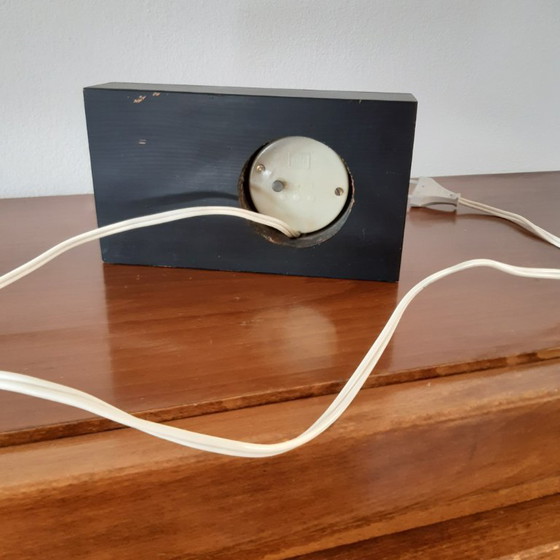 Image 1 of Mid Century design NUFA electric table clock L19H11D4.5cm