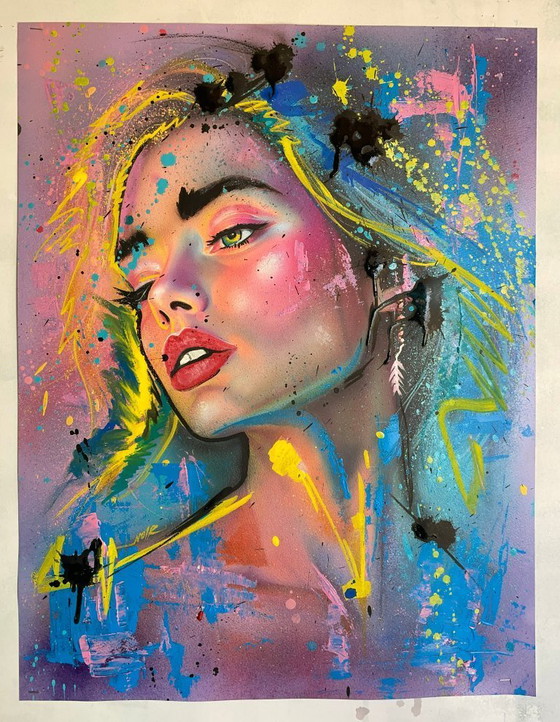 Image 1 of NO1R - Let it shine - Artist's painting under glass