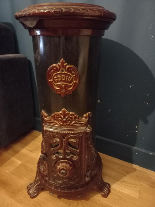Poele Godin rond pour charbon/bois