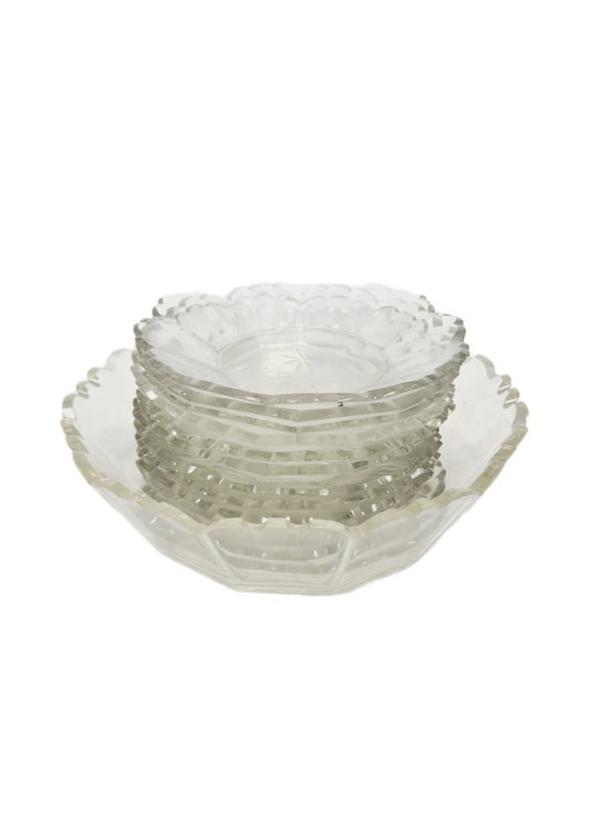 Duitse Biedermeier dessertset, jaren 1850, set van 13 – Tafelwaar, Glass (photo 17 of 17)