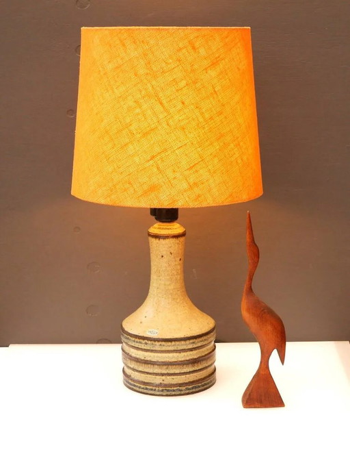 Vintage Danish stoneware pottery table lamp from Axella, 1970s