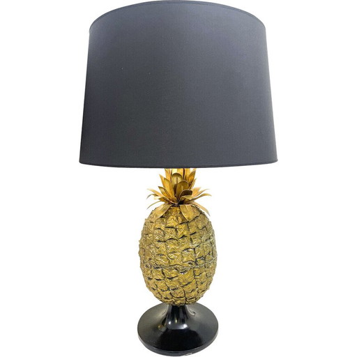 Par de lámparas de mesa vintage Pineapple en latón