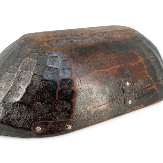 Image 1 of Antike handgeschnitzte Holzmulde / Primitive Wabi-Sabi Schale