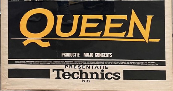 Image 1 of Zeldzame Queen Poster/Affiche 1982 (Hot Space Tour) Leiden - Technics