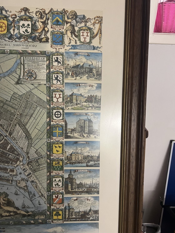 Image 1 of Caert De Vou Mappa di Rotterdam nel 1964