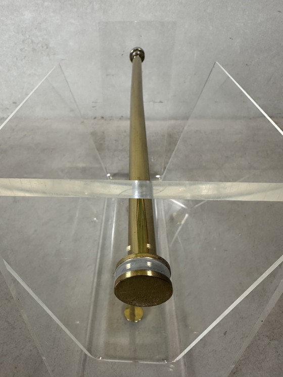 Image 1 of Vintage Plexi and Brass Magazine Holder