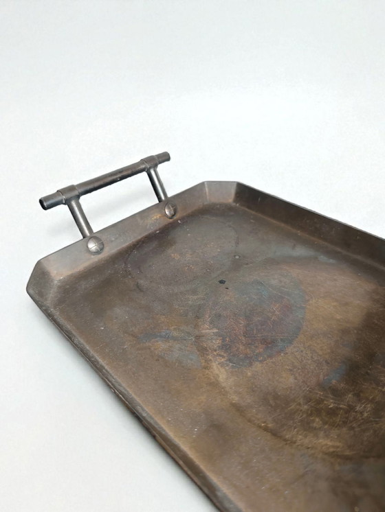 Image 1 of Art Nouveau verzilverd dienblad – Jugendstil Servierttablett 1900 Vintage Decor