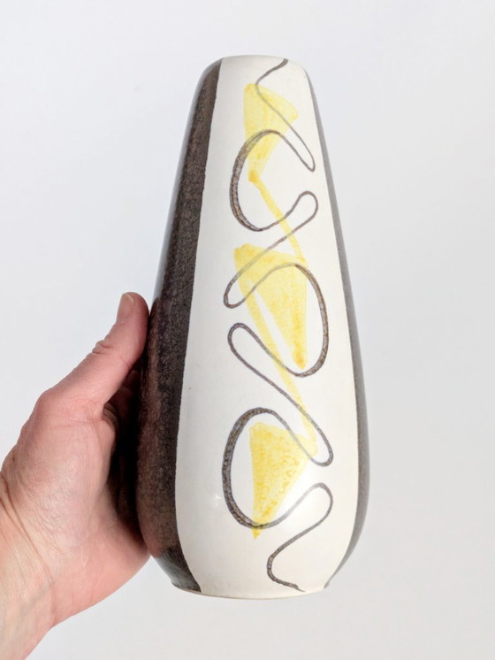 Image 1 of Midcentury West German Pottery Vase by Ursula Fesca for Wächtersbach, TURIN Decor, 1950s