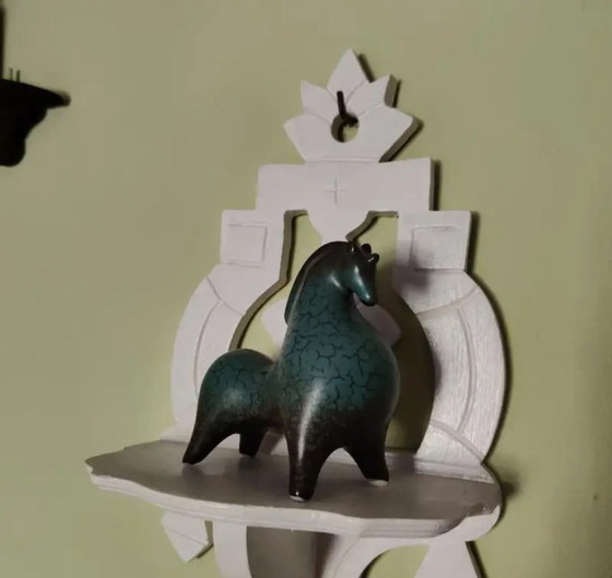 Image 1 of Figuras de caballos de cerámica estilizadas, juego de 2