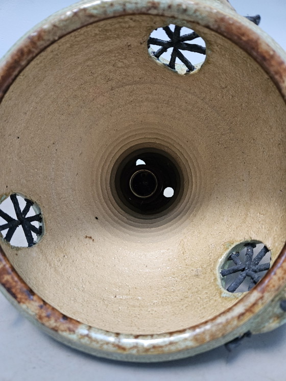 Image 1 of Set di lampade a sospensione brutaliste in ceramica, anni '70
